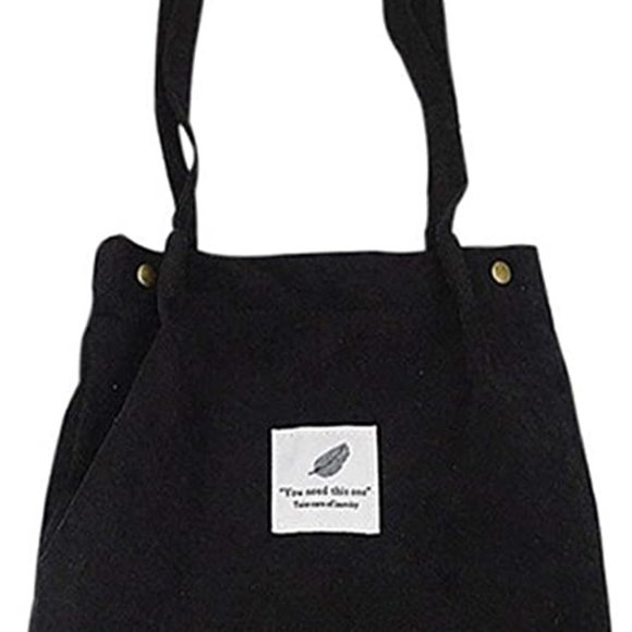 Corduroy Totes Bag - WantGor Women's Shoulder Handbags Big Capacity Shopping Bag - Picture 2 of 6